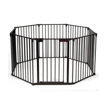 Load image into Gallery viewer, Adjustable Panel Baby Safe Metal Gate Play Yard-Black
