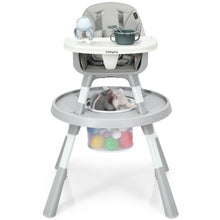 Load image into Gallery viewer, 6 in 1 Baby High Chair Infant Activity Center with Height Adjustment-Gray
