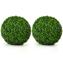 Load image into Gallery viewer, 2 Pieces 15.7 Inch Artificial Boxwood Topiary UV Protected Indoor Outdoor Balls

