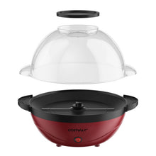 Load image into Gallery viewer, 6QT Stirring Popcorn Popper Maker with Nonstick Plate-Red
