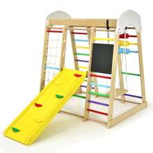 Load image into Gallery viewer, Indoor Playground Climbing Gym Wooden 8 in 1 Climber Playset for Children-Multicolor
