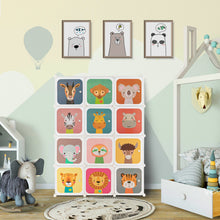 Load image into Gallery viewer, 8/12 Cube Kids Wardrobe Closet with Hanging Section and Doors-12 Cubes
