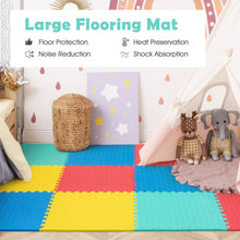 Load image into Gallery viewer, 12 Pieces Puzzle Interlocking Flooring Mat with Anti-slip and Waterproof Surface
