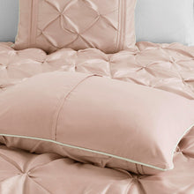 Load image into Gallery viewer, Madison Park Laurel 100% Polyester Polyoni Pieced With Tufted 7 Piece Comforter Set - Full - Blush MP10-6644 By Olliix
