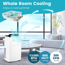 Load image into Gallery viewer, 13000 BTU Portable 4-in-1 Air Conditioner with App and Voice Control-White
