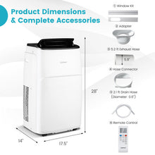 Load image into Gallery viewer, 13000 BTU Portable 4-in-1 Air Conditioner with App and Voice Control-White
