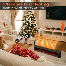 Load image into Gallery viewer, 1400W Electric Baseboard Heater with Realistic Multicolor Flame-Black
