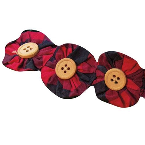 Red & Black Buffalo Check Yo-Yo Garland (Pack of 2)