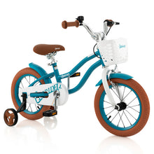 Load image into Gallery viewer, 14 Inch Kid&#39;s Bike with Removable Training Wheels and Basket-Blue
