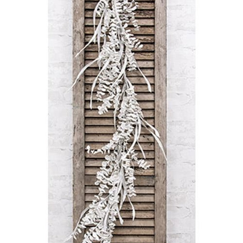 Winter White Sparkle Eucalyptus Garland