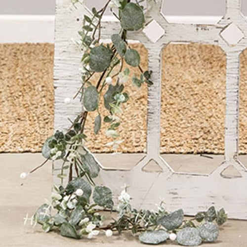 Glitter Frosted Eucalyptus Garland