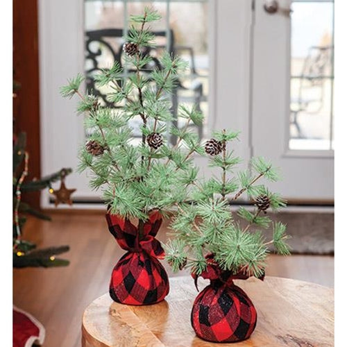 Buffalo Check Sparkle Pine Tree 18