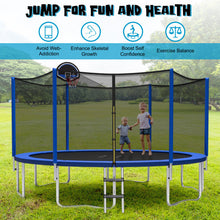 Load image into Gallery viewer, 15/16 Feet Outdoor Recreational Trampoline with Enclosure Net-15ft
