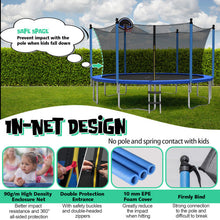 Load image into Gallery viewer, 12/14/15/16 Feet Outdoor Recreational Trampoline with Ladder and Enclosure Net-15 ft
