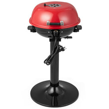 Load image into Gallery viewer, 1600W Electric BBQ Grill with Removable Non-Stick Warming Rack-Red
