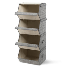 Load image into Gallery viewer, Set of 4 Storage Bins Stackable Cubes with Lid
