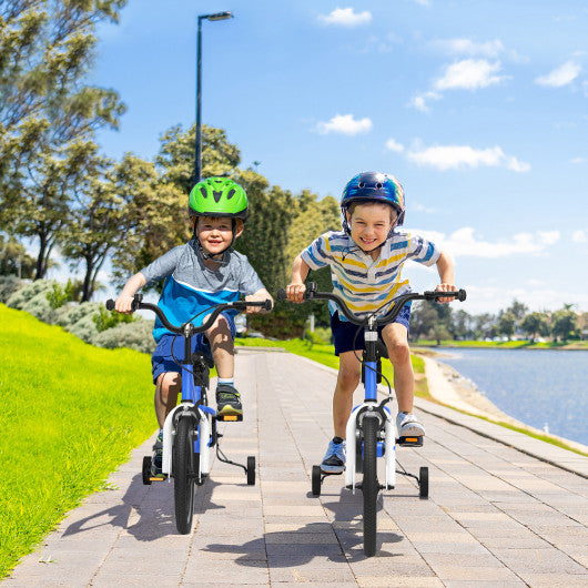 16 Inch Kid's Bike with Removable Training Wheels-Blue