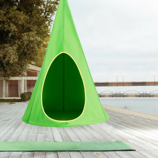 40 Inch Kids Nest Swing Hanging Seat Hammock-Green