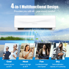 Load image into Gallery viewer, 18000 BTU 19 SEER2 208-230V Ductless Mini Split Air Conditioner and Heater
