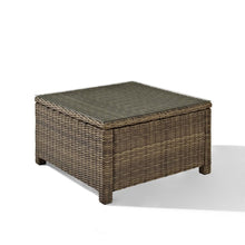 Load image into Gallery viewer, Bradenton 4Pc Outdoor Wicker Sectional Set Sangria/Weathered Brown
