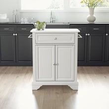 Load image into Gallery viewer, Lafayette Stone Top Portable Kitchen Island/Cart White/White
