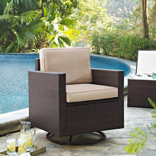Load image into Gallery viewer, Palm Harbor Outdoor Wicker Swivel Rocker Chair Sand/Brown
