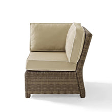 Load image into Gallery viewer, Bradenton 5Pc Outdoor Wicker Sectional Set Sand/Weathered Brown

