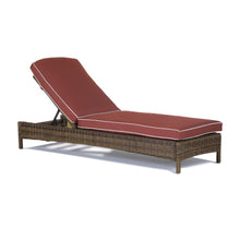Load image into Gallery viewer, Bradenton Outdoor Wicker Chaise Lounge Sangria/Weathered Brown
