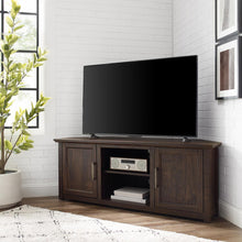 Load image into Gallery viewer, Camden 58&quot; Corner Tv Stand Dark Walnut

