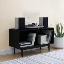 Load image into Gallery viewer, Liam Medium Record Storage Console Cabinet Black
