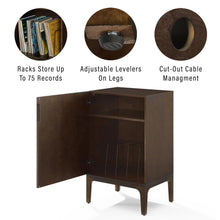 Load image into Gallery viewer, Asher Record Storage Stand Dark Brown
