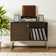 Load image into Gallery viewer, Byron Media Console Dark Brown/Gold
