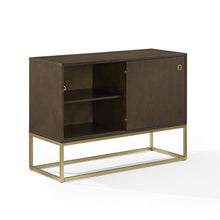Load image into Gallery viewer, Byron Media Console Dark Brown/Gold
