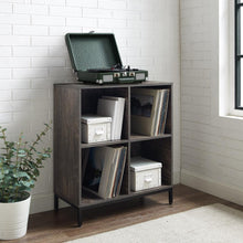 Load image into Gallery viewer, Jacobsen Record Storage Cube Bookcase Brown Ash/Matte Black
