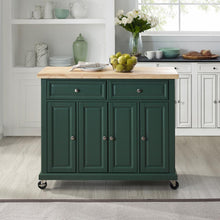 Load image into Gallery viewer, Madison Kitchen Island/Cart Emerald
