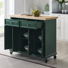 Load image into Gallery viewer, Madison Kitchen Island/Cart Emerald
