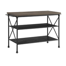 Load image into Gallery viewer, Madeleine Kitchen Island Brown/Matte Black
