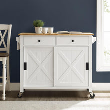 Load image into Gallery viewer, Laurel Kitchen Island/Cart White/Natural
