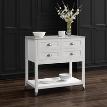 Load image into Gallery viewer, Connell Kitchen Island/Cart White/White Marble

