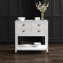 Load image into Gallery viewer, Connell Kitchen Island/Cart White/White Marble
