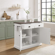 Load image into Gallery viewer, Shoreline Kitchen Island White/Dark Brown
