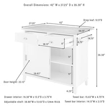 Load image into Gallery viewer, Cora Drop Leaf Kitchen Island Navy/Natural
