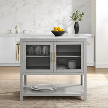 Load image into Gallery viewer, Katrina Kitchen Island Gray/White Marble
