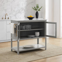 Load image into Gallery viewer, Katrina Kitchen Island Gray/White Marble
