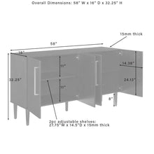 Load image into Gallery viewer, Everett Sideboard Matte Black
