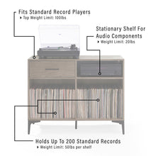 Load image into Gallery viewer, Sydney Record Storage Media Console Walnut
