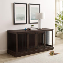 Load image into Gallery viewer, Winslow Medium Credenza Pet Crate Dark Brown

