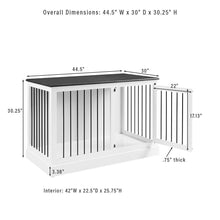 Load image into Gallery viewer, Winslow Small Credenza Dog Crate White/Dark Brown
