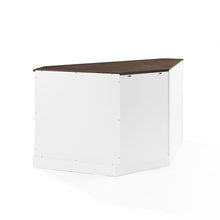 Load image into Gallery viewer, Winslow Corner Credenza Dog Crate White/Dark Brown
