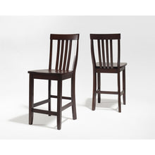 Load image into Gallery viewer, School House 2Pc Counter Stool Set Mahogany - 2 Stools
